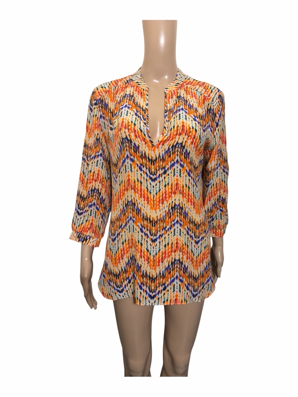 Amanda uprichard colorful silk blouse